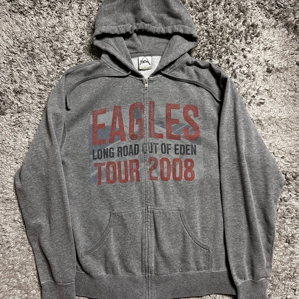 2007 EAGLES Long Road Out Of Eden Tour Zip Hoodie - Picture 2 of 3
